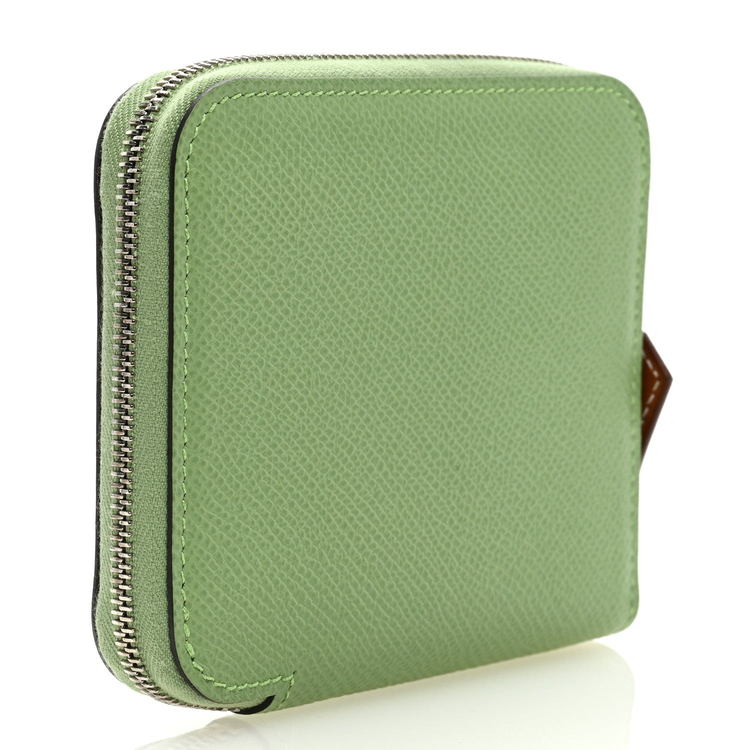Hermes Epsom Silk'In Compact Wallet Vert Criquet 3 of 6