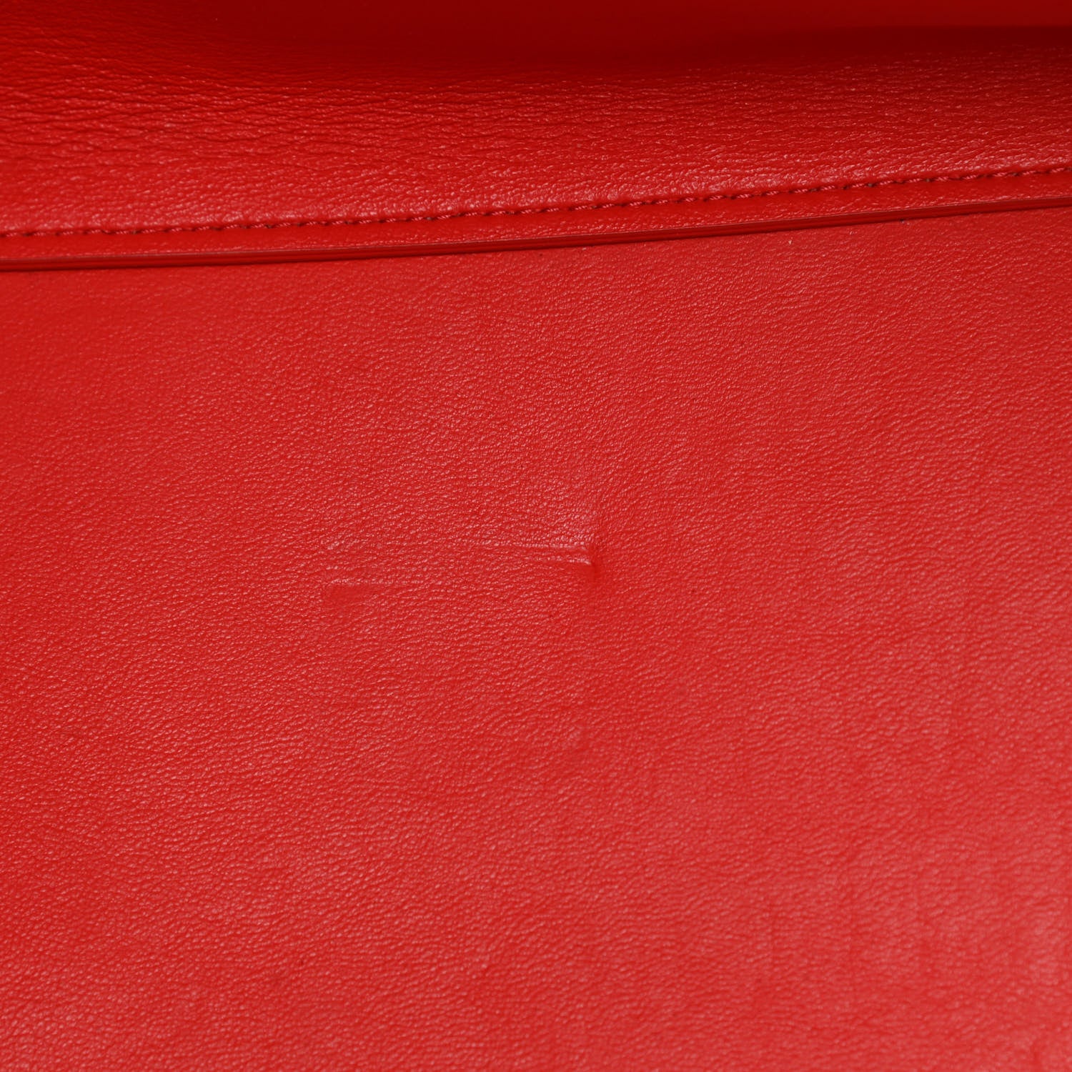 Celine Drummed Calfskin Suede Large Trapeze Vermillion 13 of 17