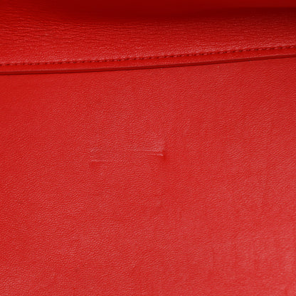 Celine Drummed Calfskin Suede Large Trapeze Vermillion 13 of 17