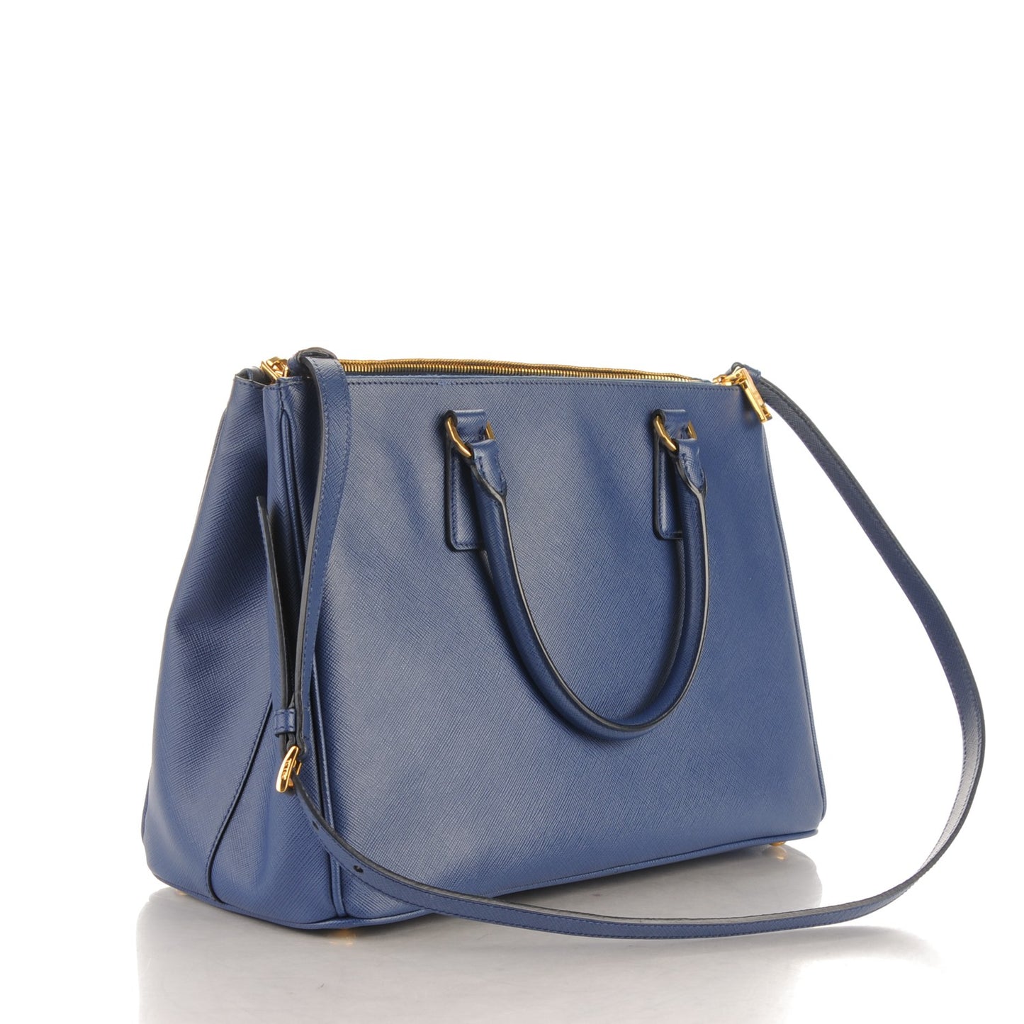 Saffiano Medium Galleria Double Zip Tote Bluette
