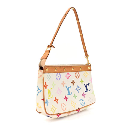 Louis Vuitton Monogram Multicolor Pochette Accessories White 3 of 15