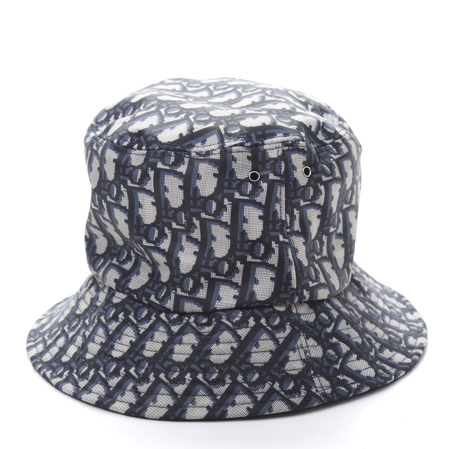 Christian Dior Oblique Reversible Teddy-D Brim Bucket Hat 56 Blue 3 of 7