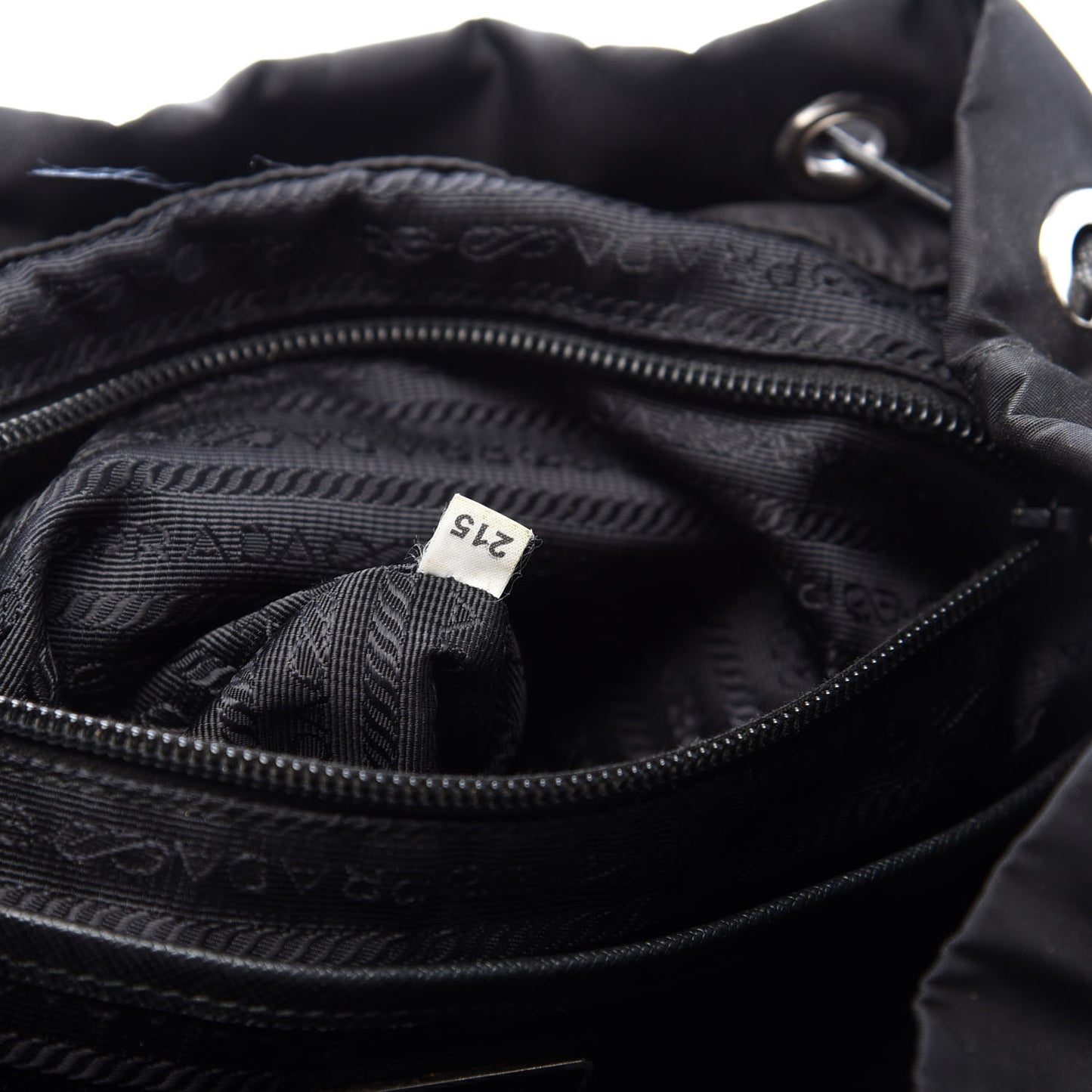 Nylon New Vela Studded Backpack Black White