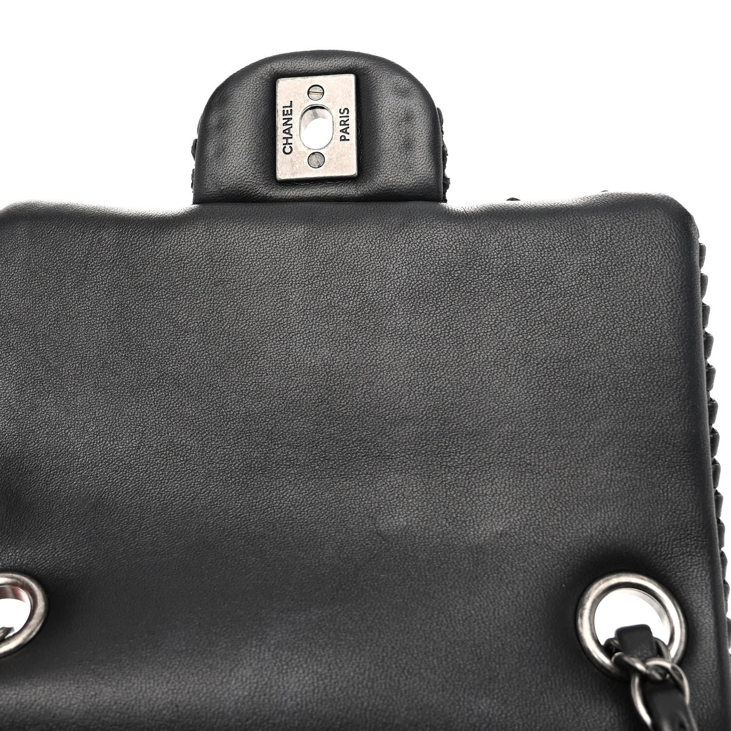 Chanel Lambskin Crochet Embroidered Small Flap Black 11 of 11