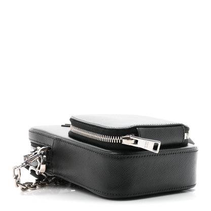Prada Saffiano Phone Crossbody Pouch  Black 7 of 19