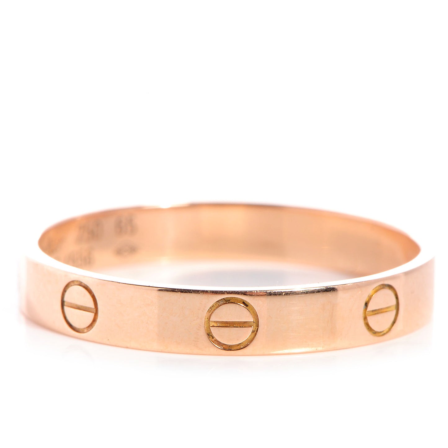 18K Pink Gold 3.5mm LOVE Wedding Band Ring 65 11