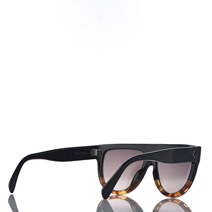 Celine Acetate Aviator Sunglasses CL 40001I Black Havana 4 of 8