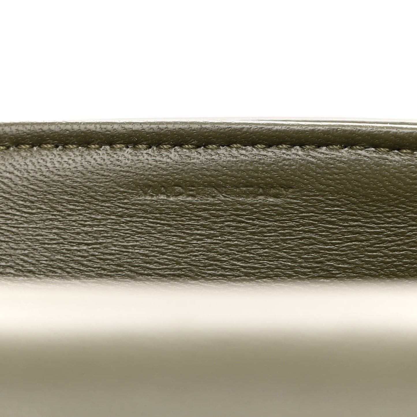 Shiny Calfskin Medium Maillon Triomphe Army Green