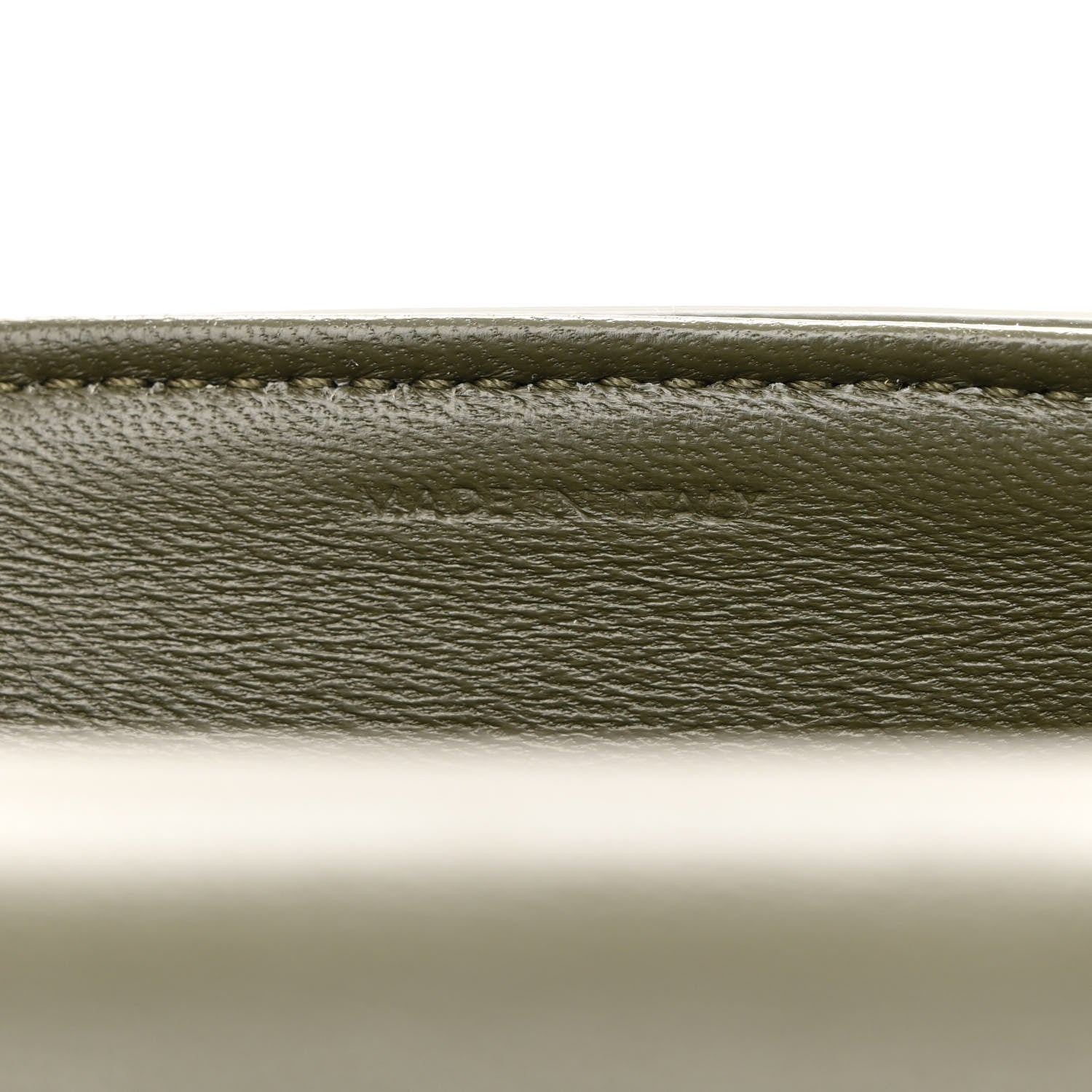 Celine Shiny Calfskin Medium Maillon Triomphe Army Green 7 of 11