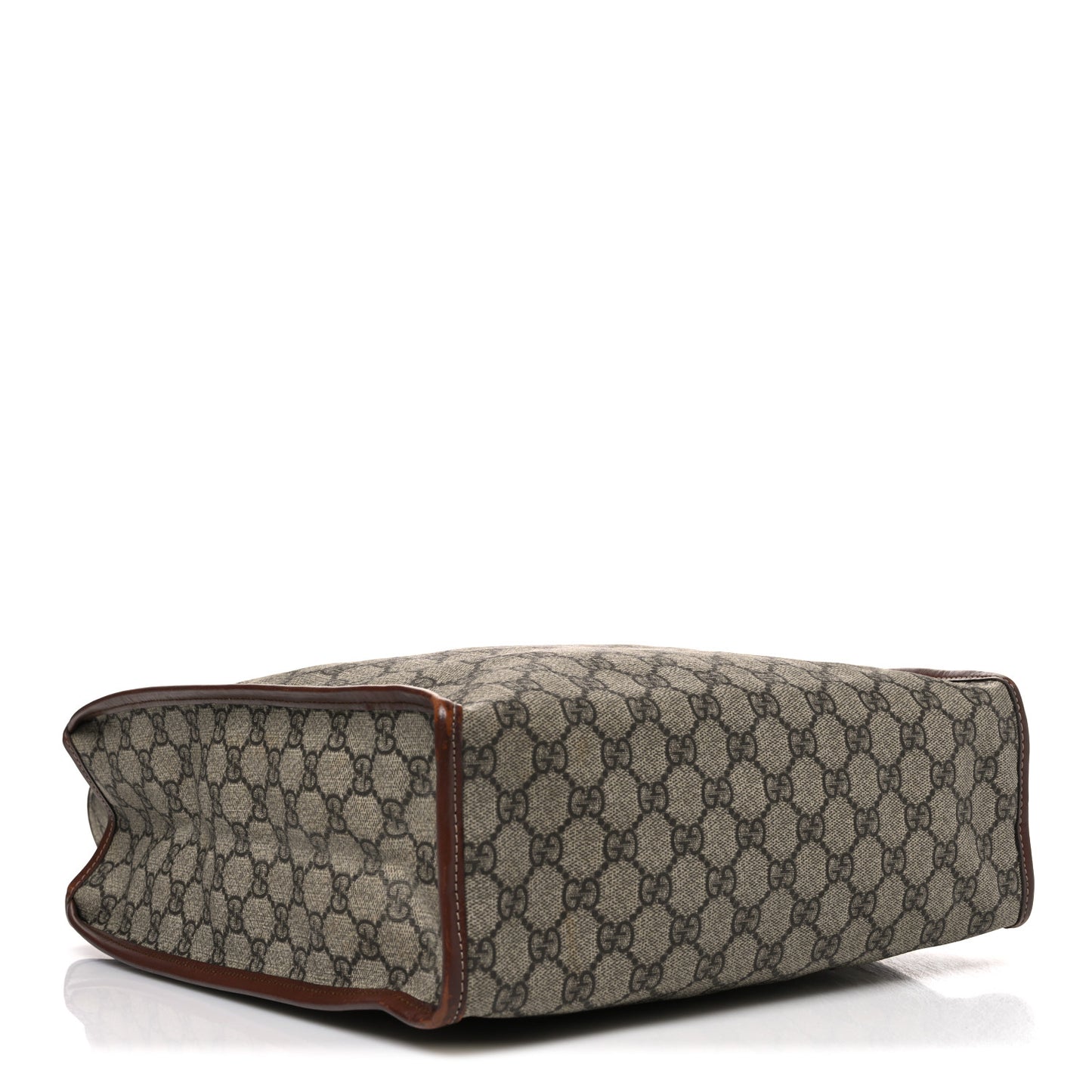 GG Plus Monogram Small Signature Web Loop Vertical Tote Light Brown