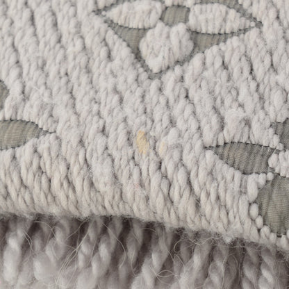 Louis Vuitton Wool Silk Logomania Scarf Pearl Grey 5 of 5