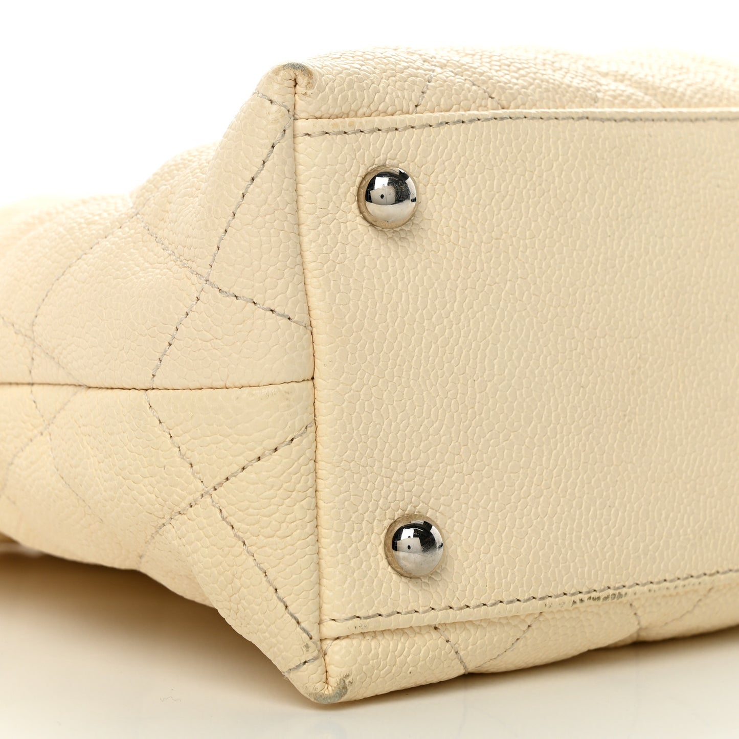 Caviar Quilted French Riviera Hobo Beige