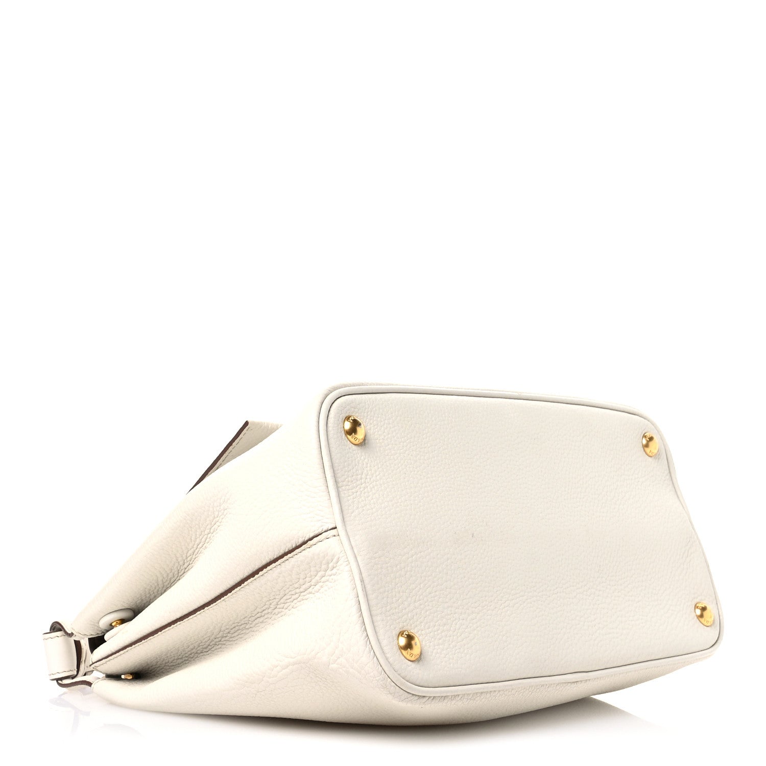 Prada Vitello Daino Flap Shoulder Bag Talco 4 of 11