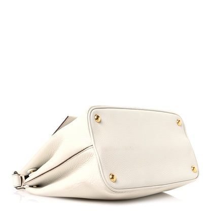 Prada Vitello Daino Flap Shoulder Bag Talco 4 of 11