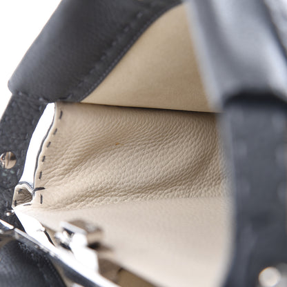 Fendi Cuoio Romano Selleria Bi-Color Medium Peekaboo Iconic Satchel Asfalto Latte 13 of 22
