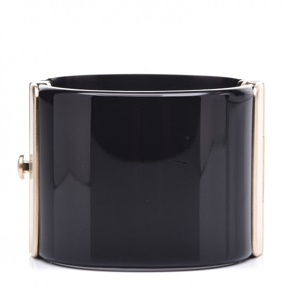 Resin Crystal Moon CC Wide Cuff Black