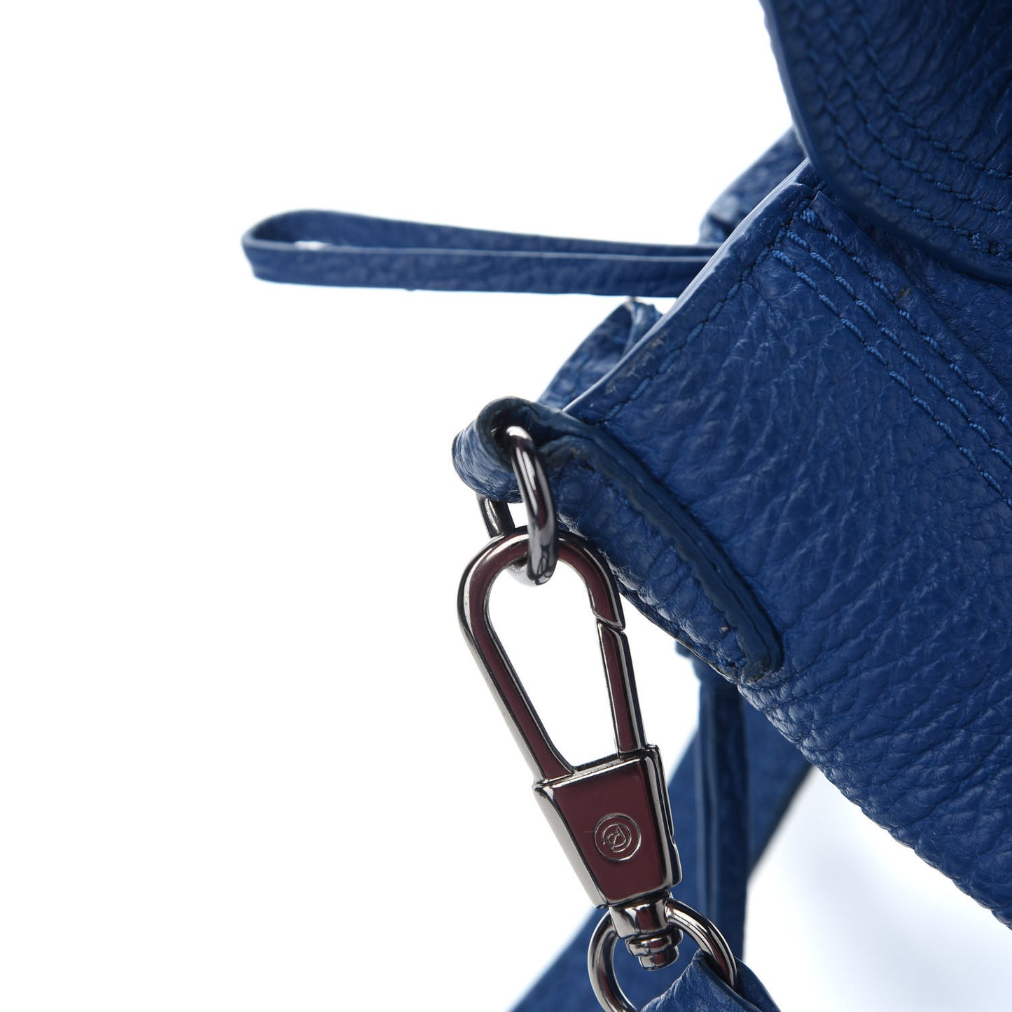 Textured Calfskin Mini Pashli Satchel Cerulean