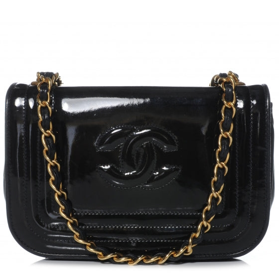 Chanel Patent Mini Flap Black 1 of 8