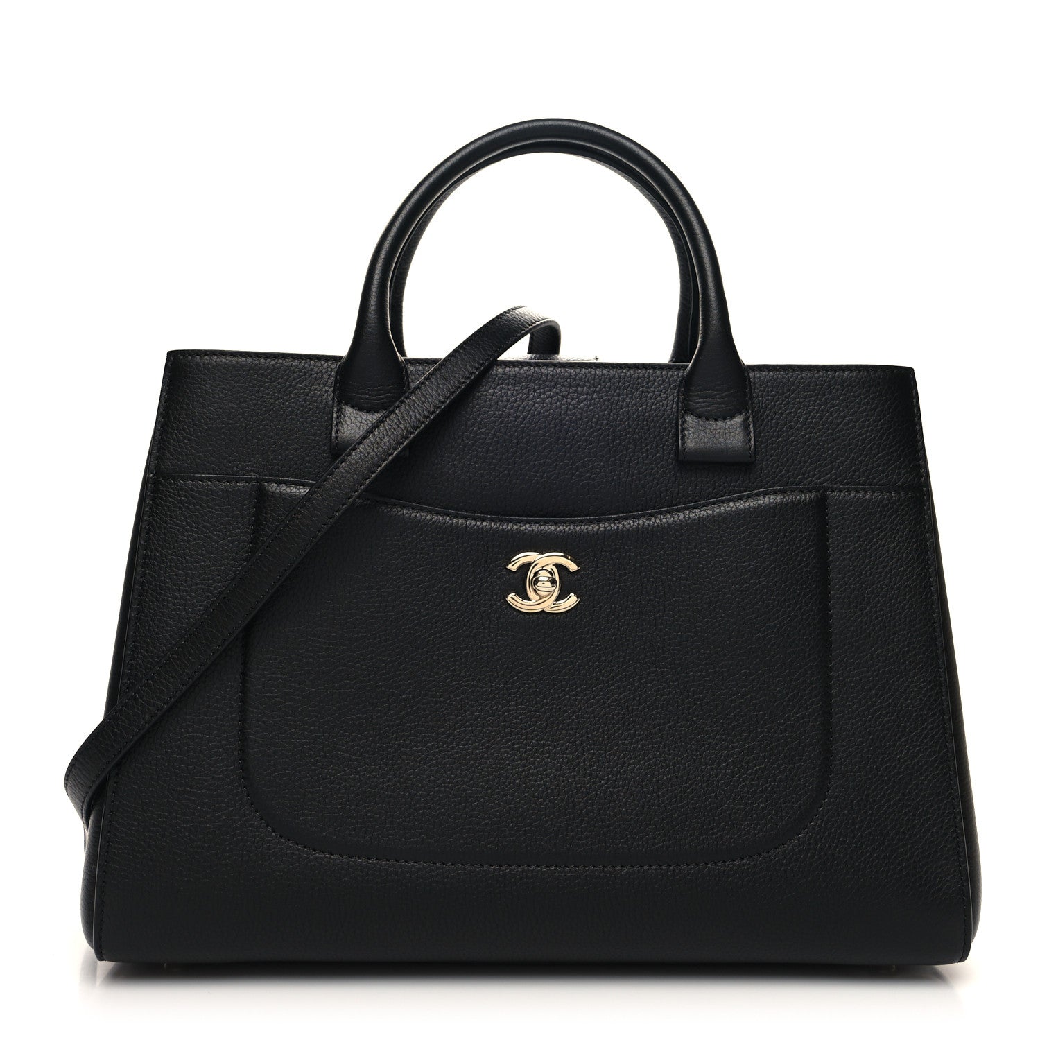 Chanel Grained Calfskin Small Neo Executive Shopper Tote Black 1 of 12