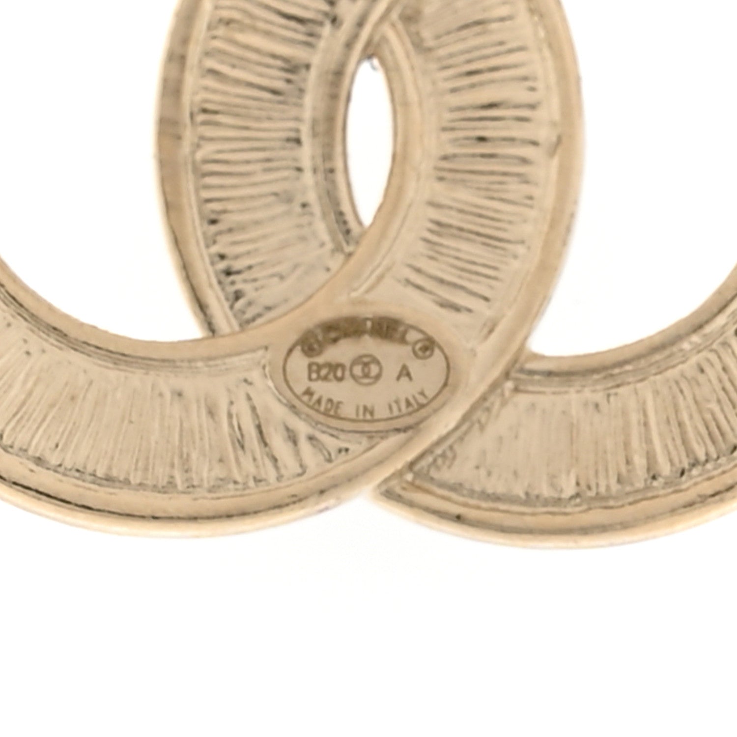 Chanel Crystal Pearl Chain Mania CC Earrings Gold 4 of 5