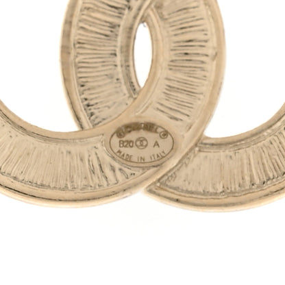 Chanel Crystal Pearl Chain Mania CC Earrings Gold 4 of 5