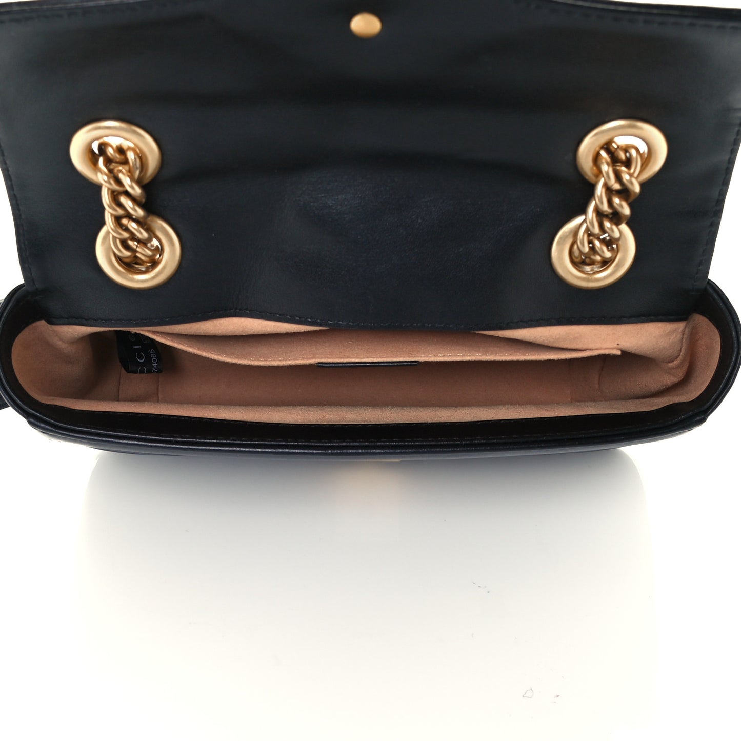 Calfskin Matelasse Mini GG Marmont Shoulder Bag Black