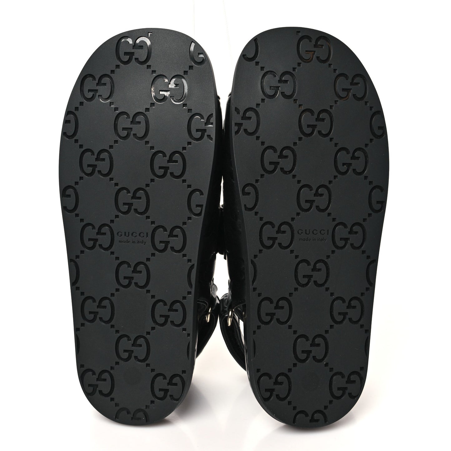 Guccissima GG Embossed Womens Sandals 36.5 Black