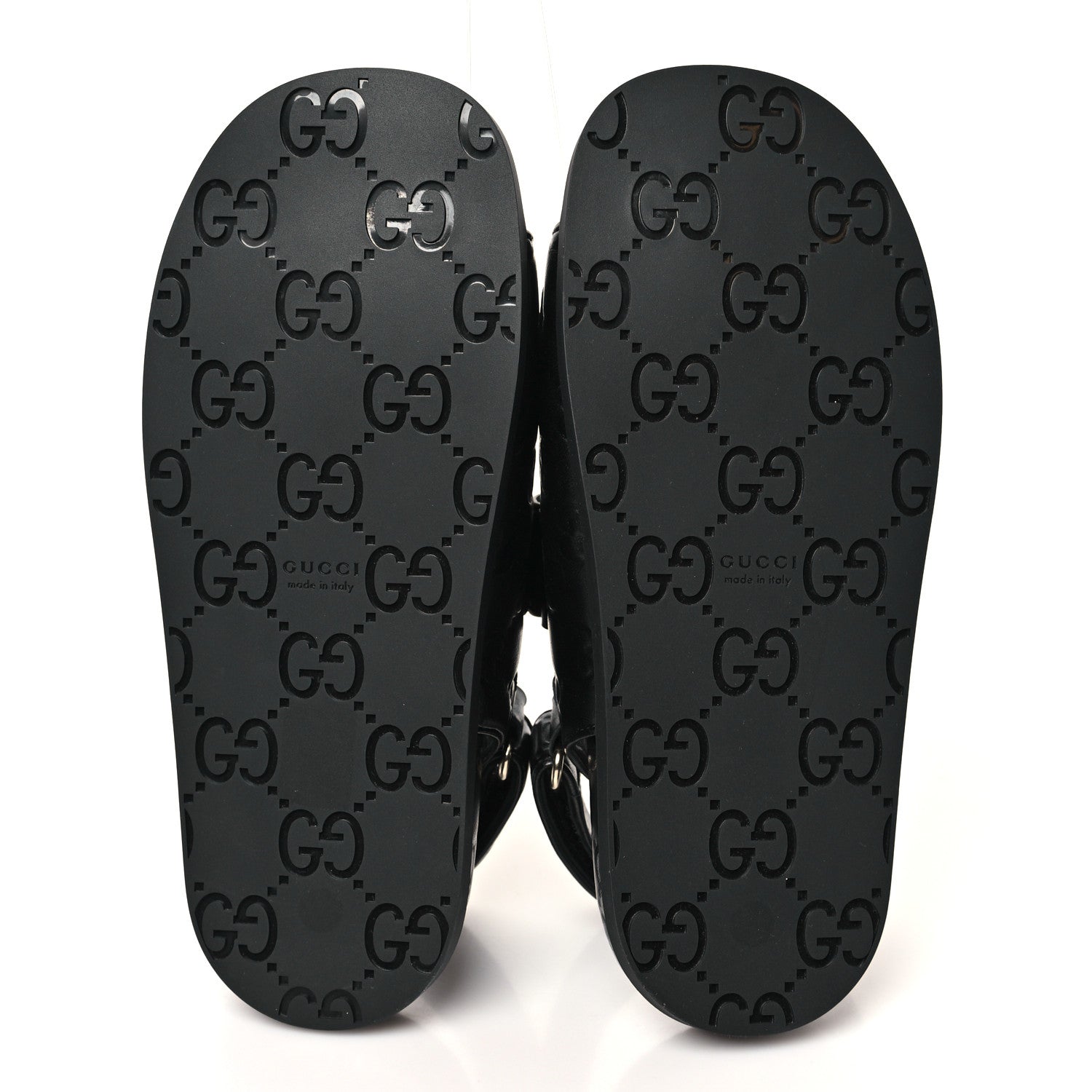 Gucci Guccissima GG Embossed Womens Sandals 36.5 Black 6 of 9