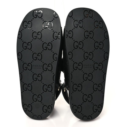 Gucci Guccissima GG Embossed Womens Sandals 36.5 Black 6 of 9