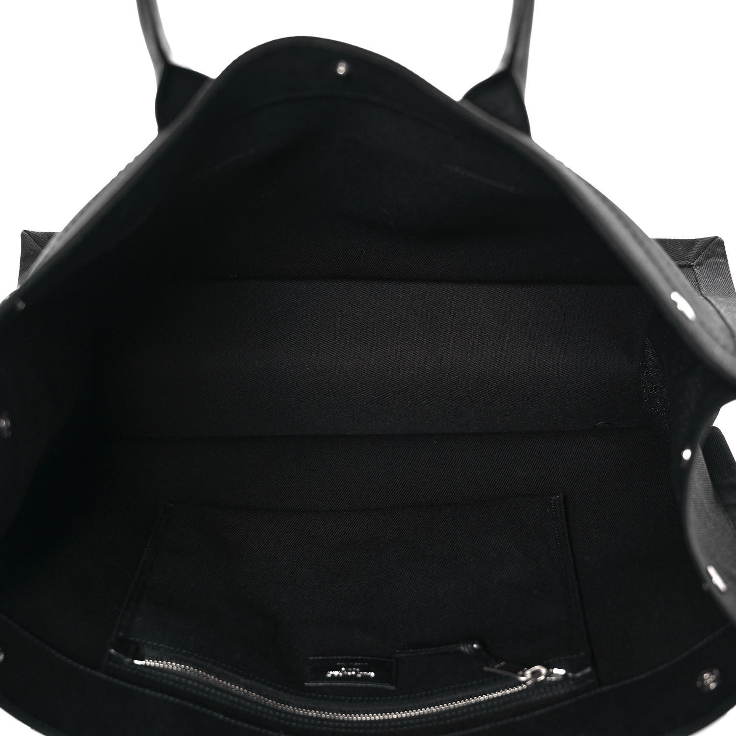 Linen Calfskin Rive Gauche Tote Black