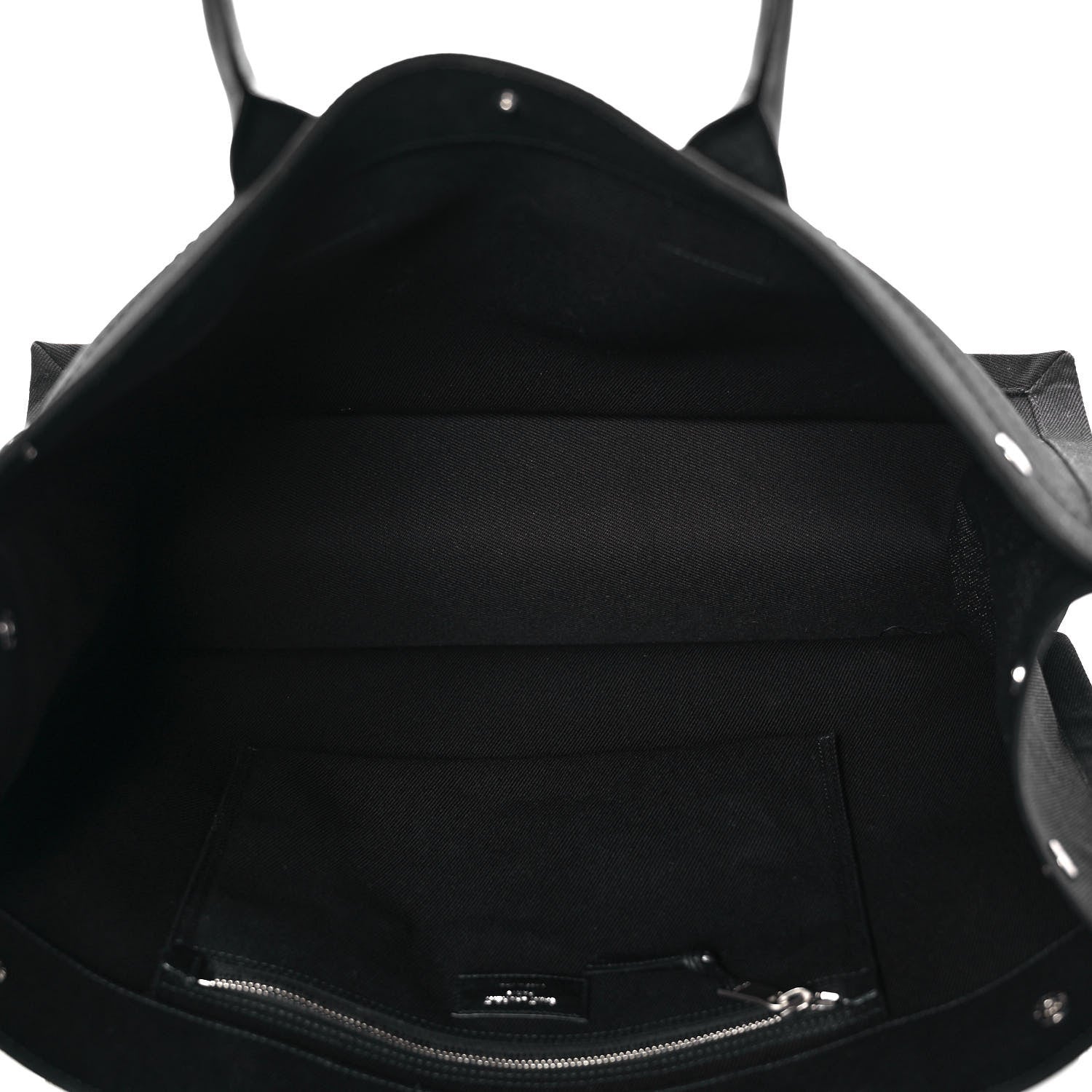 Saint Laurent Linen Calfskin Rive Gauche Tote Black 5 of 11