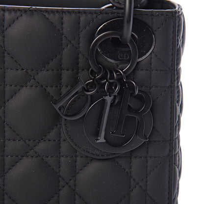 Christian Dior Ultra Matte Calfskin Cannage Mini Lady Dior Black 8 of 11