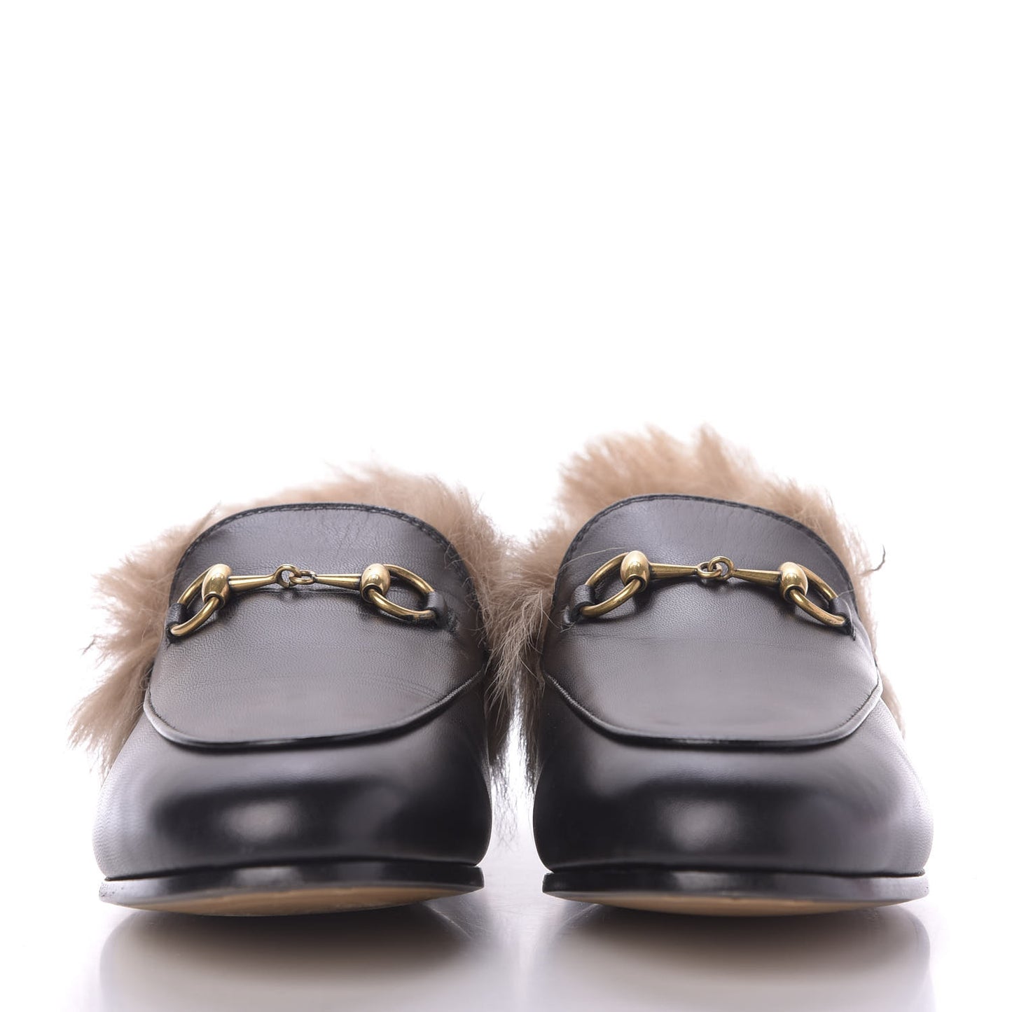 Malaga Kid Fur Womens Jordaan Loafers 36.5 Black Natural