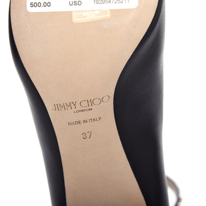 Jimmy Choo Calfskin Lark 65 Ankle Strap Pumps 37 Black 10 of 10