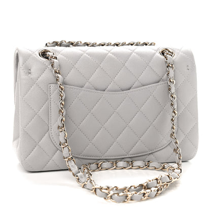 Chanel Caviar Quilted Small Double Flap Grey 3 of 9