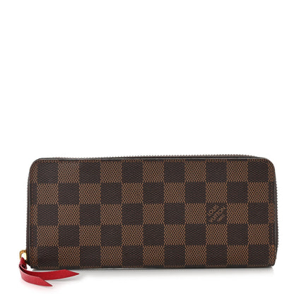 Louis Vuitton Damier Ebene Clemence Wallet Cherry 1 of 12