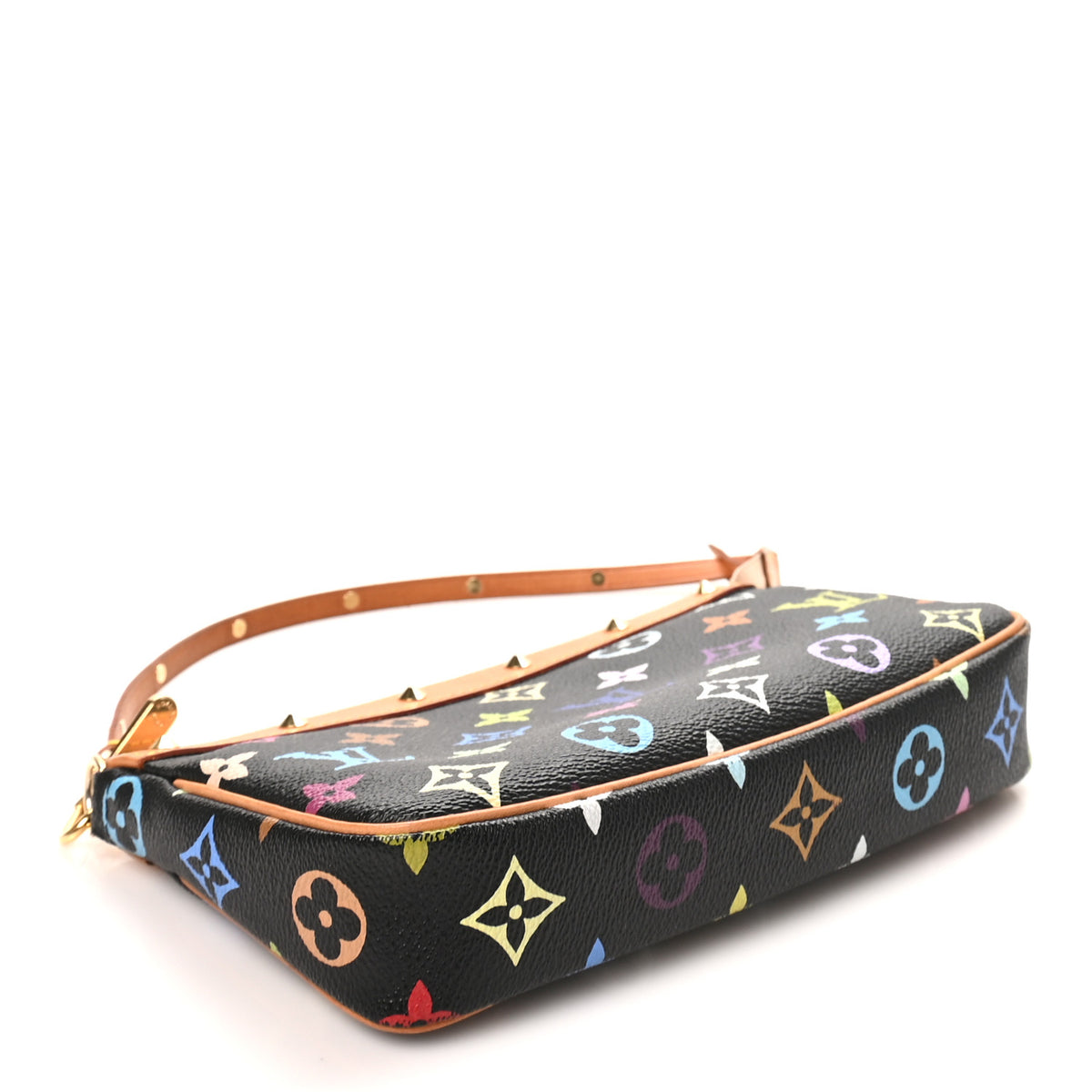 Louis Vuitton Monogram Multicolor Pochette Accessories Black 3 of 9