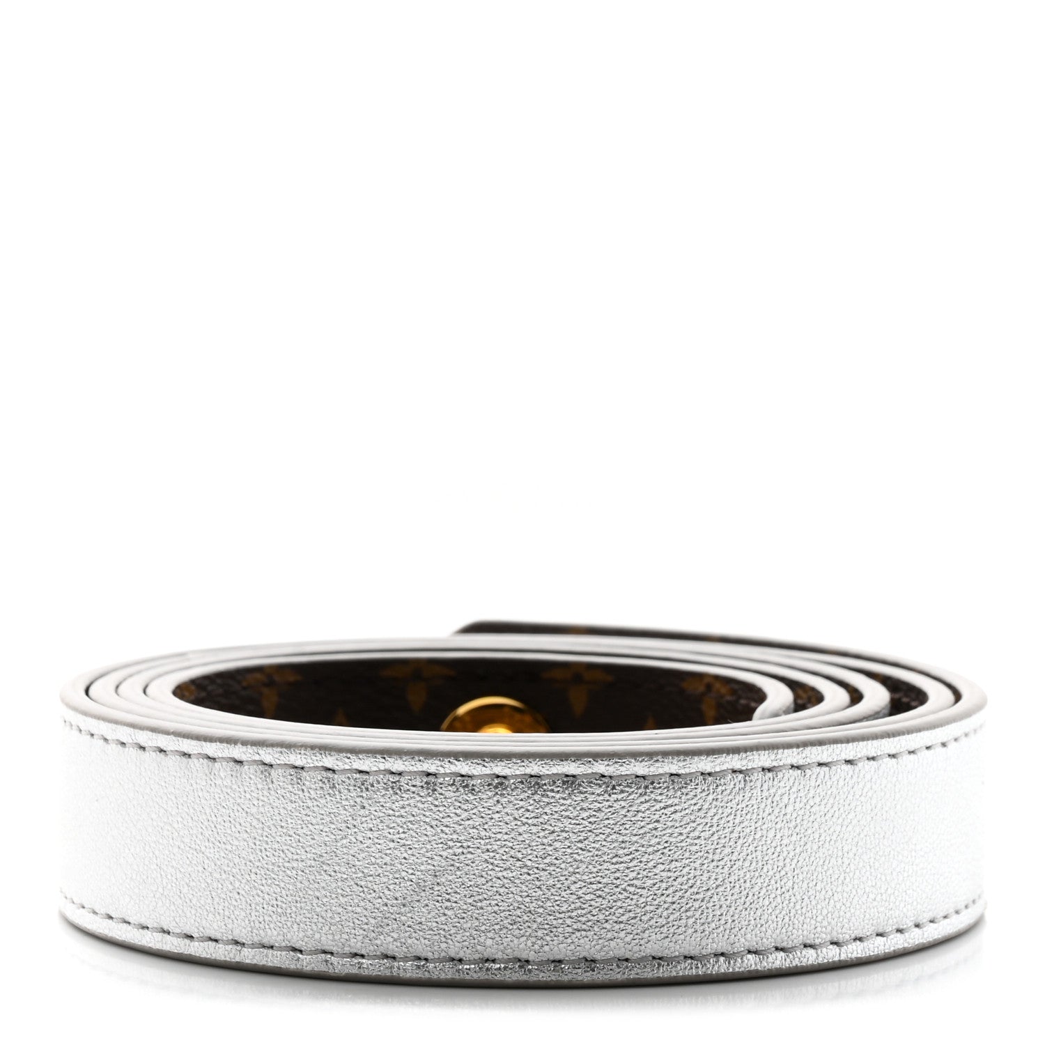 Louis Vuitton Monogram 25mm Tie the Knot LV Belt 90 36 Silver 2 of 7