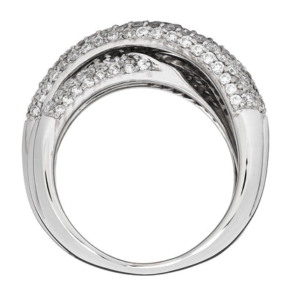 Parker & West by FASHIONPHILE 18K White Gold Diamond 1.75ctw Crossover Band Ring 58 8.25 5 of 11