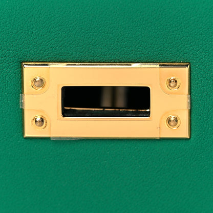 Hermes Swift Kelly Pochette Clutch Vert Vertigo 26 of 28
