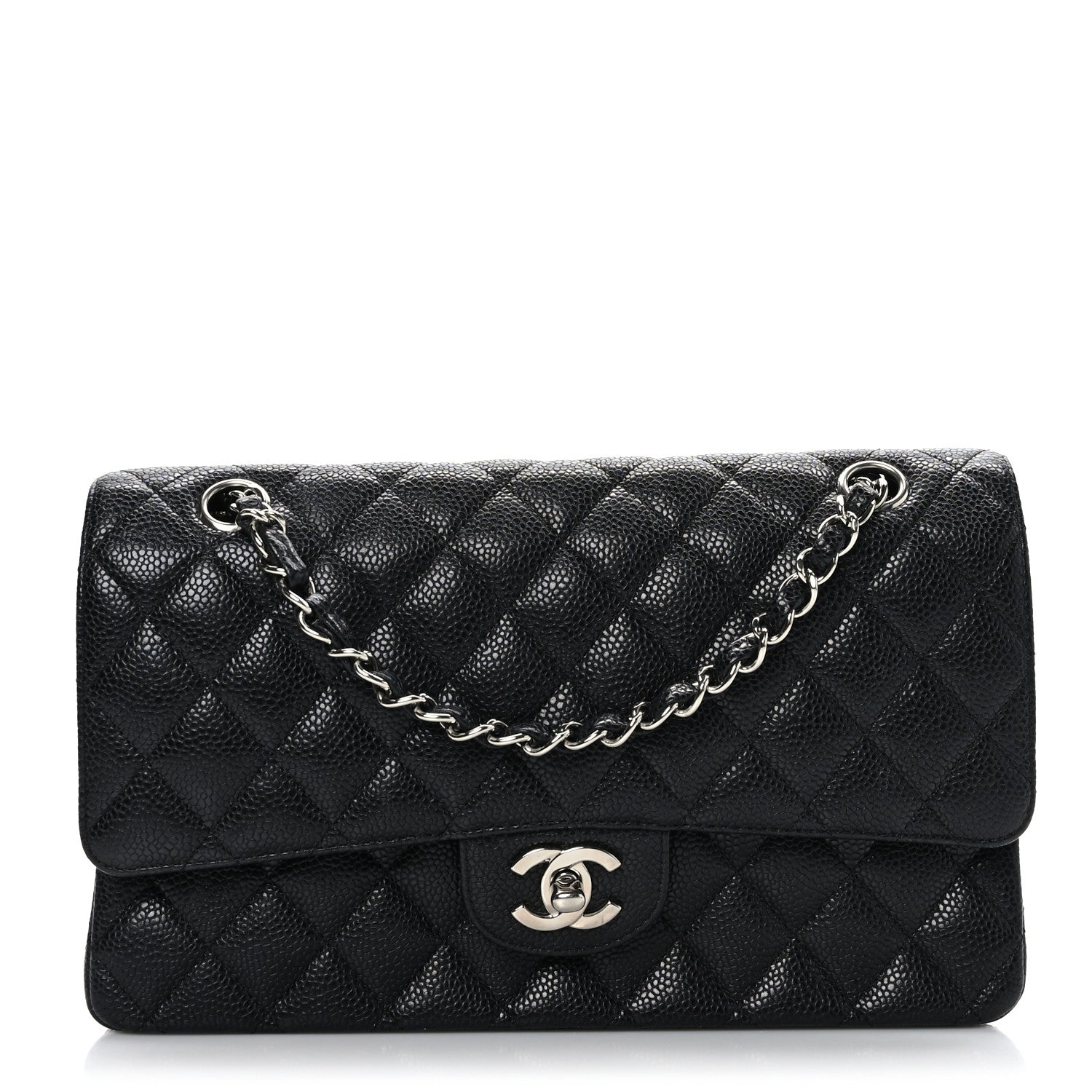 Chanel Caviar Quilted Medium Double Flap Black 1 of 9