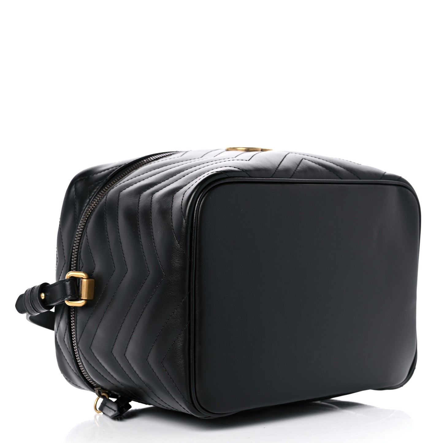 Calfskin Matelasse Large GG Marmont Vanity Cosmetic Case Black