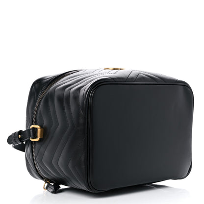 Gucci Calfskin Matelasse Large GG Marmont Vanity Cosmetic Case Black 4 of 11