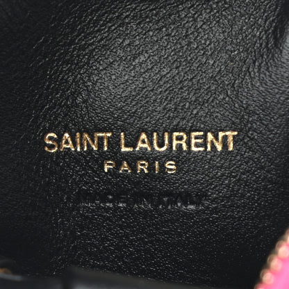Saint Laurent Boucle Jaime Cube Charm Keychain Magenta 3 of 4