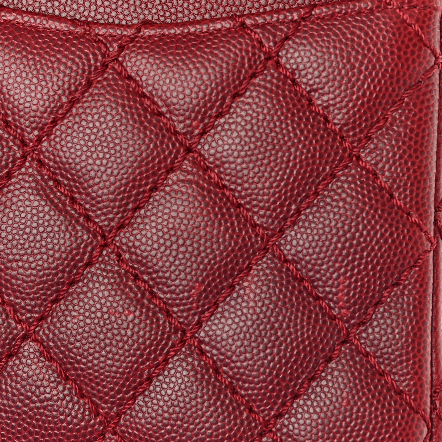Chanel Caviar Quilted Medium Double Flap Dark Red 10 of 13