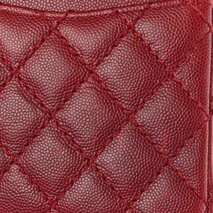 Chanel Caviar Quilted Medium Double Flap Dark Red 10 of 13