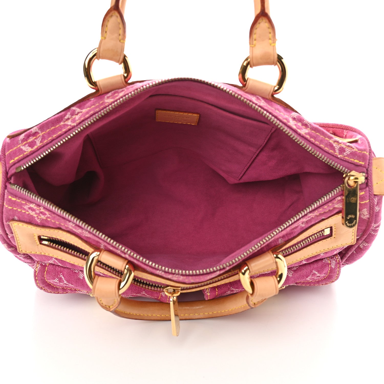 Louis Vuitton Monogram Denim Neo Speedy Fuchsia 7 of 9