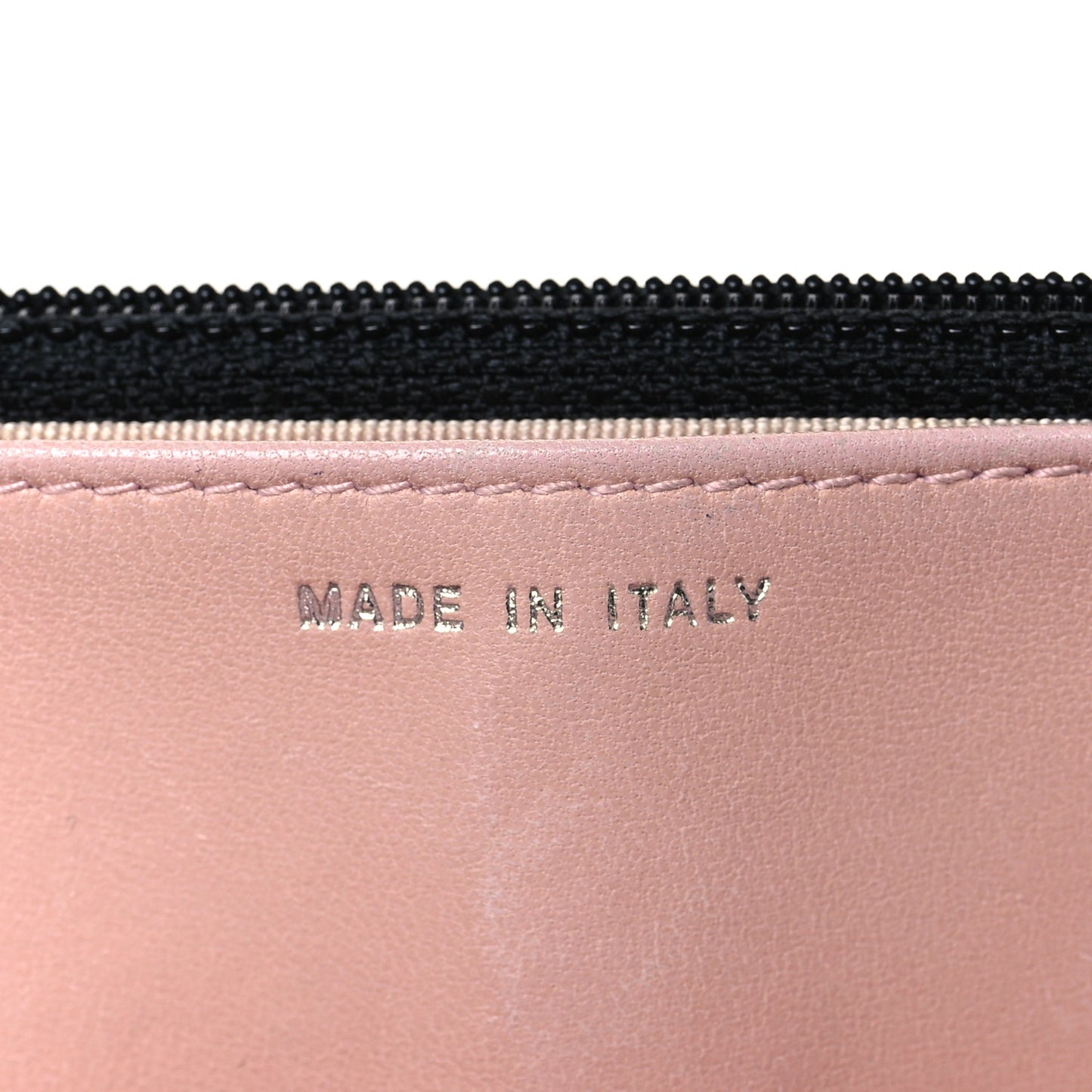 Lambskin Micro Quilted Wallet On Chain WOC Black