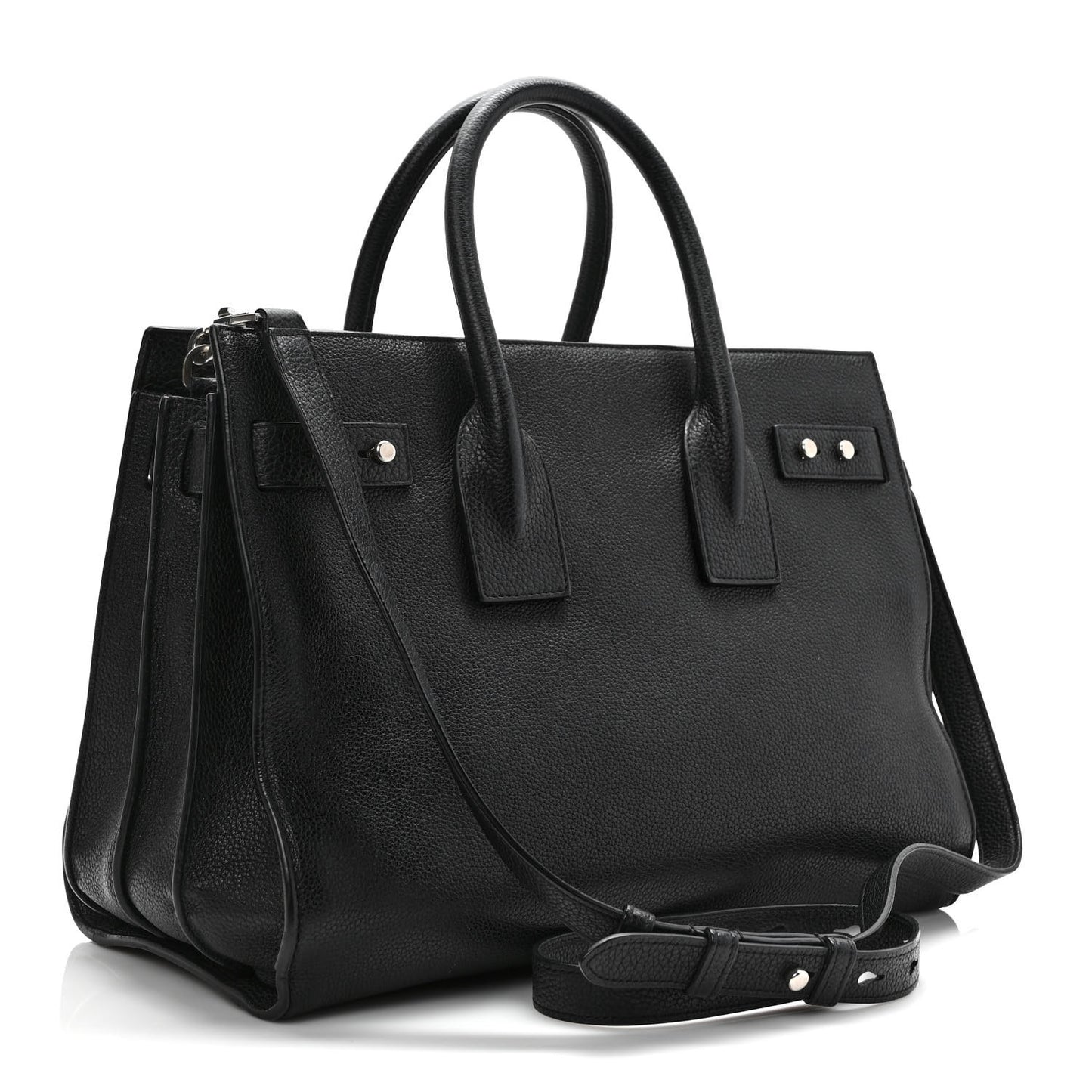 Grained Calfskin Small Supple Sac De Jour Black