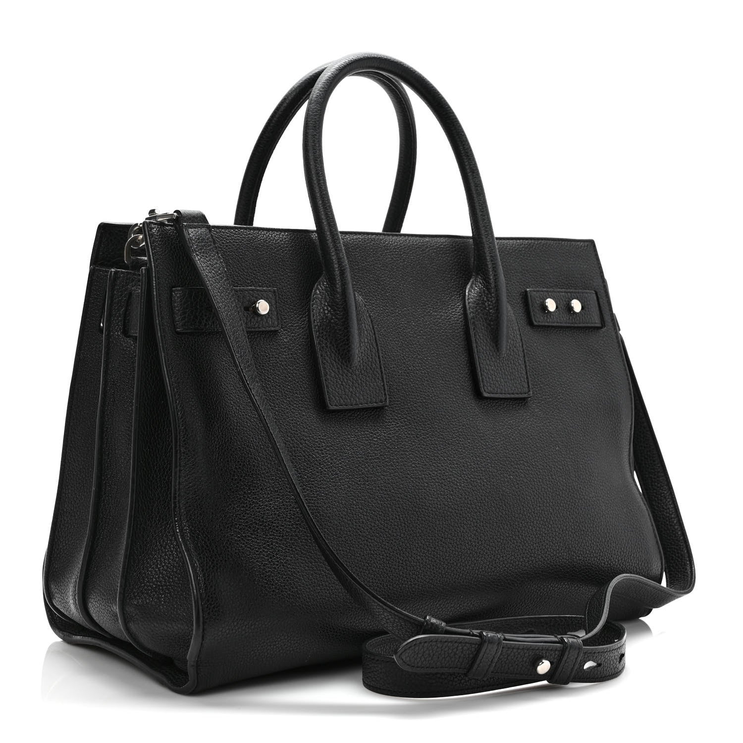 Saint Laurent Grained Calfskin Small Supple Sac De Jour Black 3 of 8